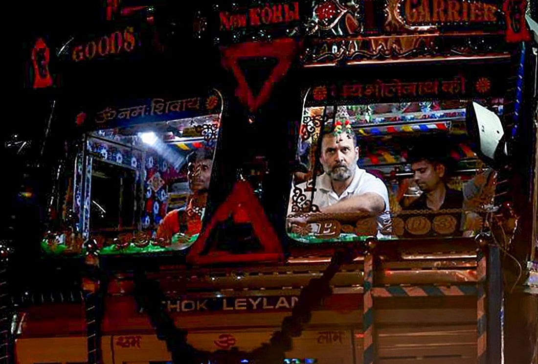 हड़ताली ट्रक ड्राइवर्स के समर्थन में आए राहुल गांधी, बिना चर्चा कानून बनाने पर मोदी सरकार पर बोला हमला