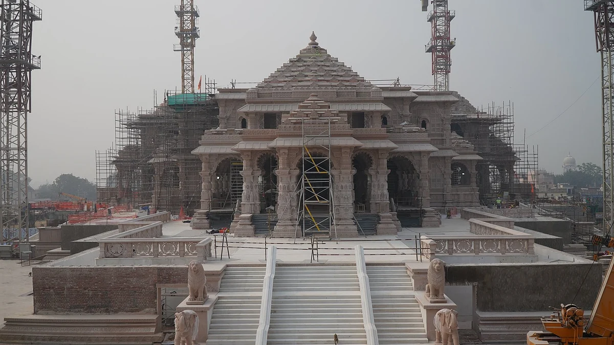 यह तस्वीर श्रीराम जन्मभूमि तीर्थ क्षेत्र ट्रस्ट ने 4 जनवरी, 2024 को शेयर की थी (फोटो सौजन्य - @ShriRamTeerth)