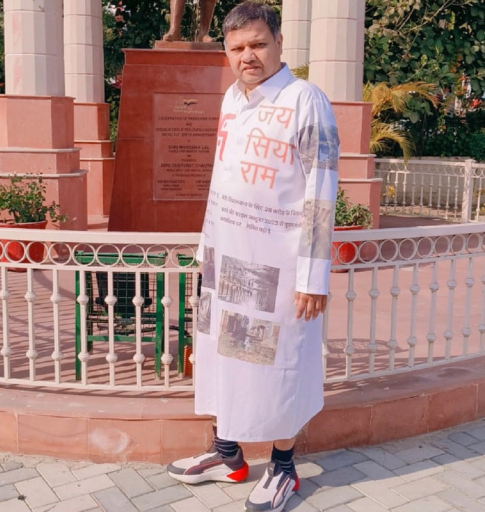 खट्टर सरकार की उपेक्षा से दुखी फरीदाबाद से कांग्रेस विधायक ने वस्‍त्र त्‍यागा, पहना कफन का चोला