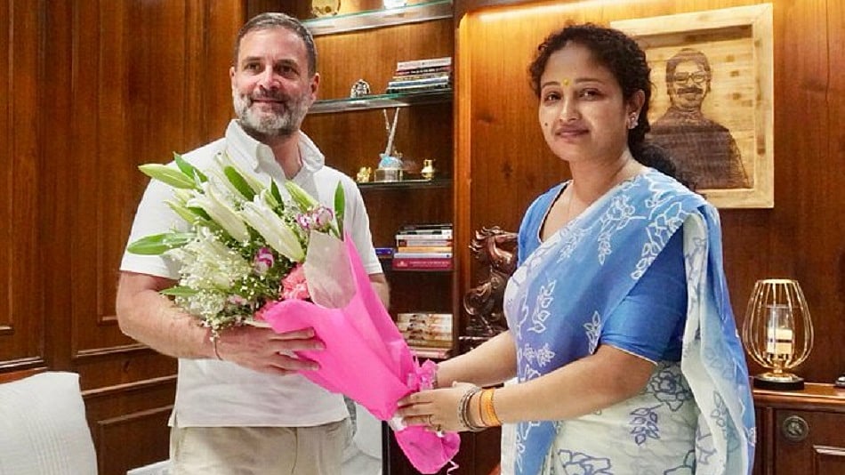 रांची में राहुल गांधी ने हेमंत सोरेन की पत्नी से की मुलाकात