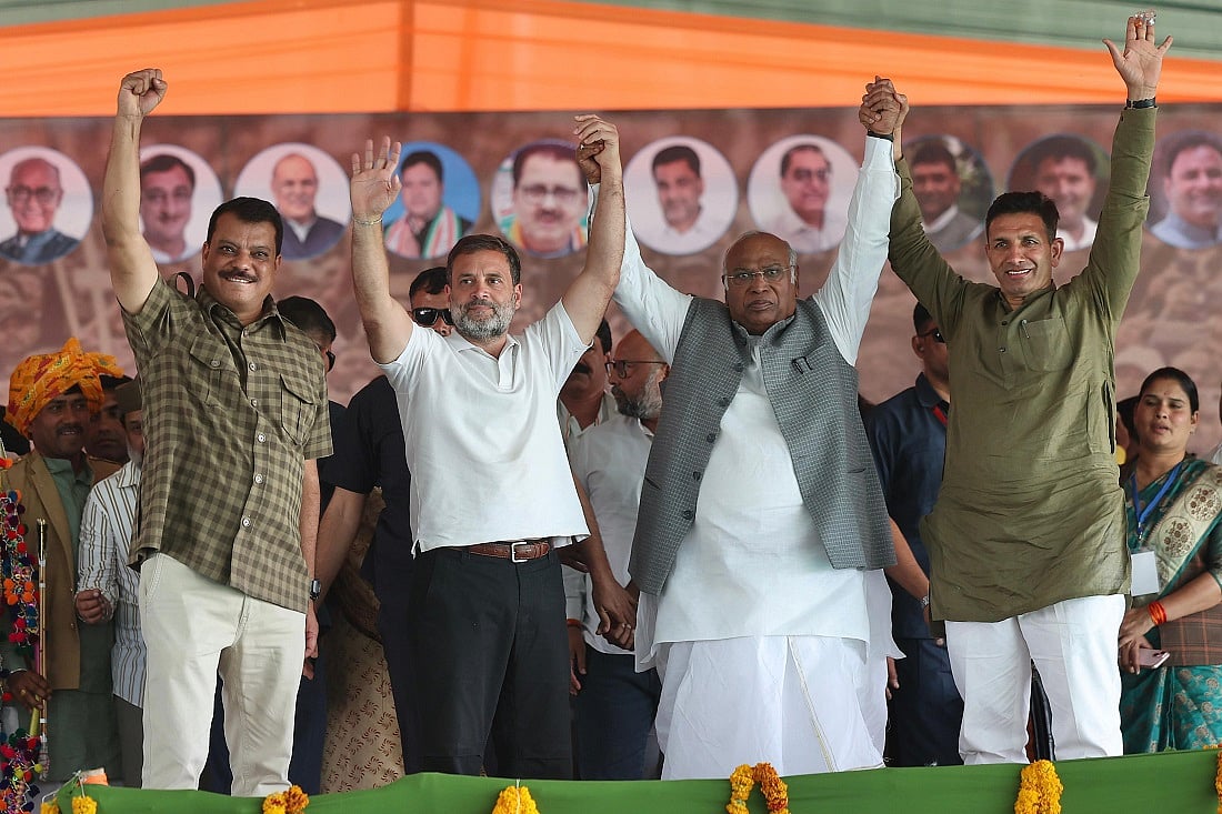 मध्य प्रदेश में BJP पर बरसे खड़गे और राहुल गांधी