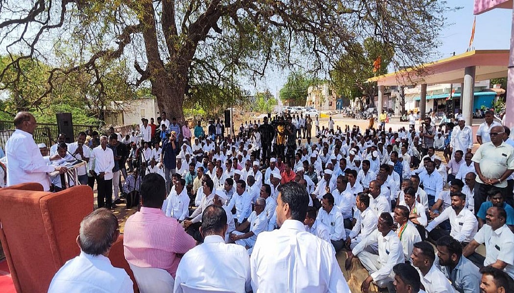 शरद पवार प्रचार रोककर पुणे के सूखा प्रभावित किसानों से मिले, अन्नदाताओं का दर्द सुना, मदद का दिया भरोसा