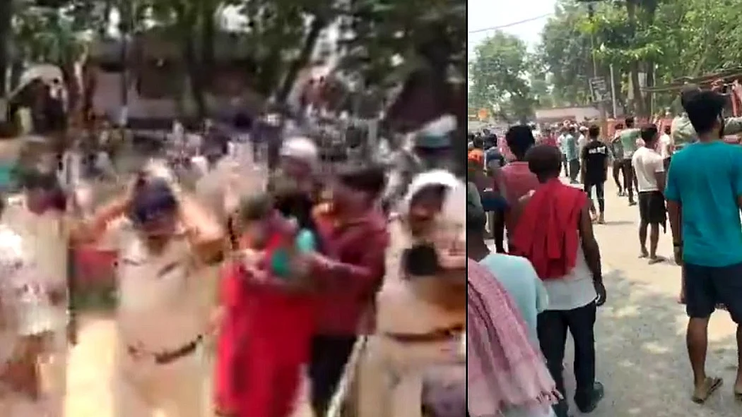 बिहार के अररिया में जीजा-साली की पुलिस हिरासत में मौत, आक्रोशित लोगों का थाने पर हमला