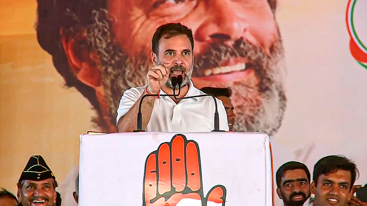 राहुल गांधी ने हरियाणा में चुनाव सभा को संबोधित किया।
