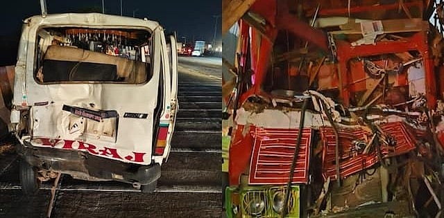 मुंबई-पुणे एक्सप्रेस-वे पर दर्दनाक हादसा, अनियंत्रित ट्रक ने दो वाहनों को मारी टक्‍कर, 3 की मौत, 8 घायल