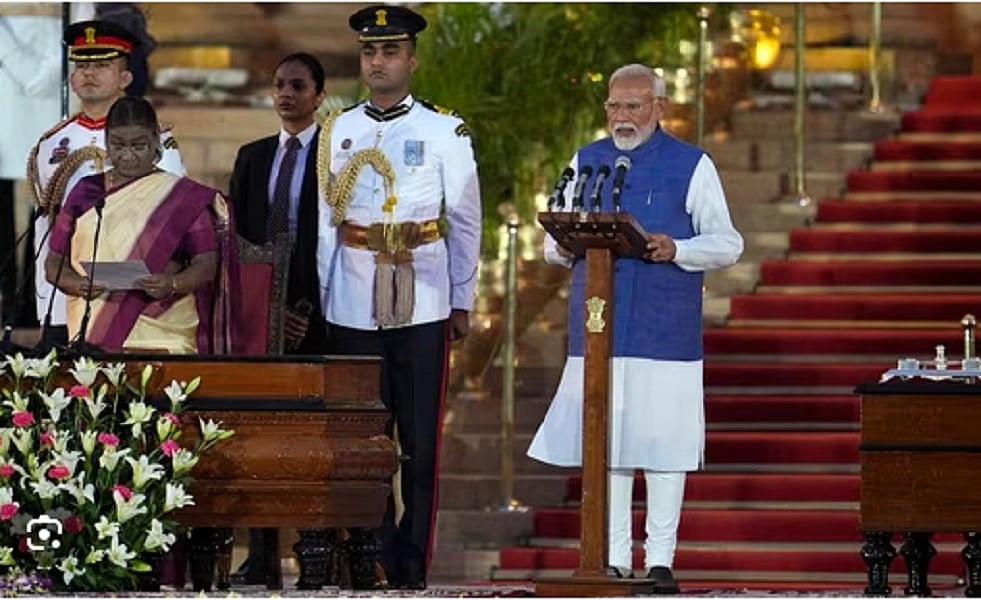 तीसरी बार नरेंद्र मोदी ने ली प्रधानमंत्री पद की शपथ, नड्डा, शिवराज, खट्टर भी बने सरकार में मंत्री, पढ़ें पूरी लिस्ट