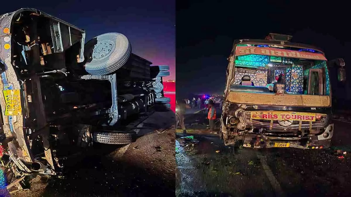 उत्तर प्रदेश: लखनऊ-आगरा एक्सप्रेस वे पर डिवाइडर से टकराकर पलटी बस, 38 लोग घायल, 3 की हालत गंभीर, 80 यात्री थे सवार