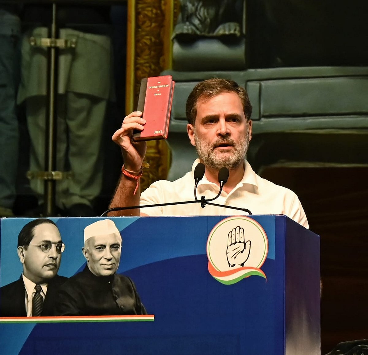 राहुल गांधी ने दावा किया कि प्रधानमंत्री नरेन्द्र मोदी ने संविधान को नहीं पढ़ा है