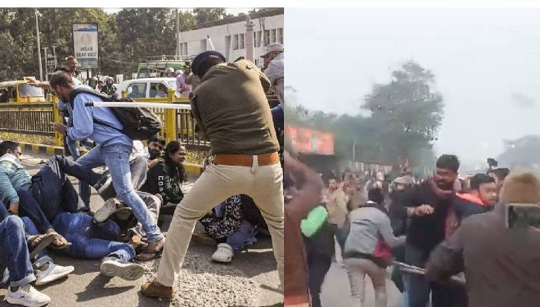 पटना: धरने पर बैठे अभ्यर्थियों ने कहा, 'जितनी लाठी मारनी है, सरकार मार ले, हम पुनर्परीक्षा पर कायम'