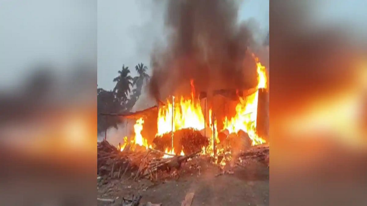 महाराष्ट्र: ठाणे के भिवंडी में लगी भीषण आग, 6-7 दुकानें जलकर राख