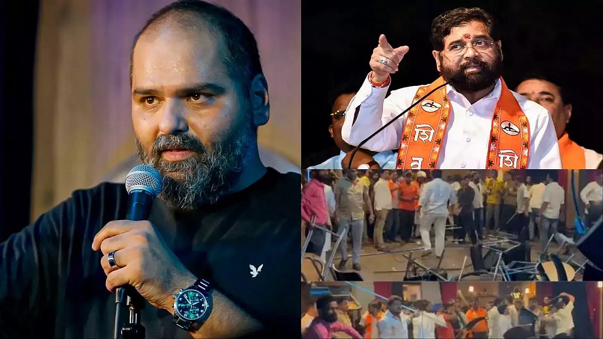 कॉमेडियन कुणाल कामरा के एकनाथ शिंदे पर तंज से भड़के शिवसेना कार्यकर्ता, मुंबई के एक होटल में की तोड़फोड़