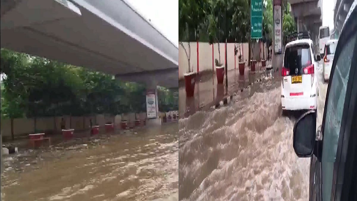 दिल्ली-NCR में भारी बारिश, कई इलाकों में जलभराव, IMD ने जारी किया रेड अलर्ट