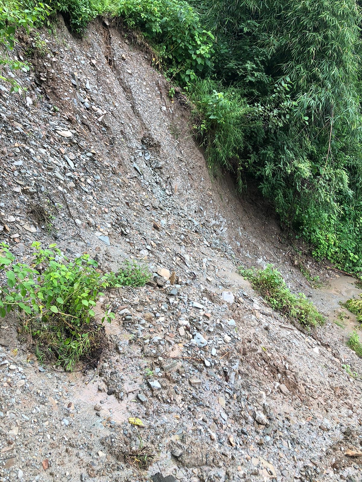 सिंद्रवाणी तल्ली गांव में आए भूस्खलन के बाद की तस्वीर (फोटो- नवजीवन)