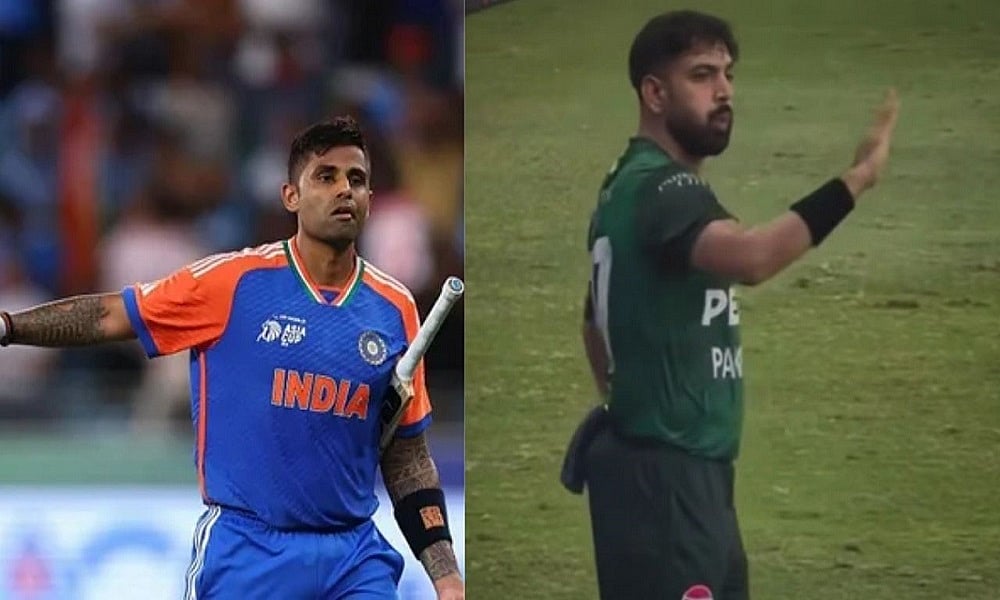 भारत-पाक मैच विवादः ICC ने सूर्यकुमार और हारिस पर मैच फीस का 30 प्रतिशत जुर्माना लगाया, फरहान को दी चेतावनी