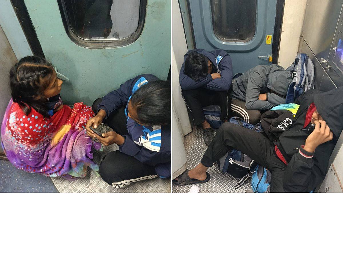 नेशनल चैंपियनशिप से लौटते वक्त ट्रेन के टॉयलेट के पास बैठे 18 पहलवान, यूपी से ओडिशा वापसी का वीडियो वायरल
