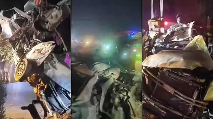 राजस्थान के दौसा में भीषण सड़क हादसा, ट्रेलर से टकराकर कार के उड़े परखच्चे, 6 युवकों की दर्दनाक मौत