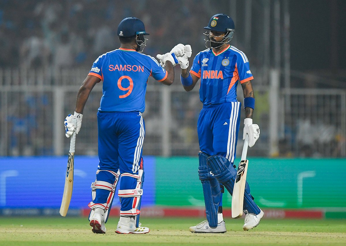 T20 World Cup: 16 बाउंड्री के साथ सैमसन का तूफान, वेस्टइंडीज को 5 विकेट से हराकर सेमीफाइनल में भारत