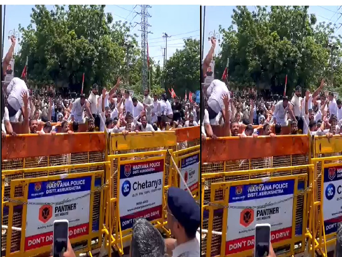 NEET पर कुरुक्षेत्र में संग्राम: सीएम सैनी के घर का घेराव करने पहुंचे कांग्रेस नेता-कार्यकर्ता, पुलिस से तीखी झड़प!