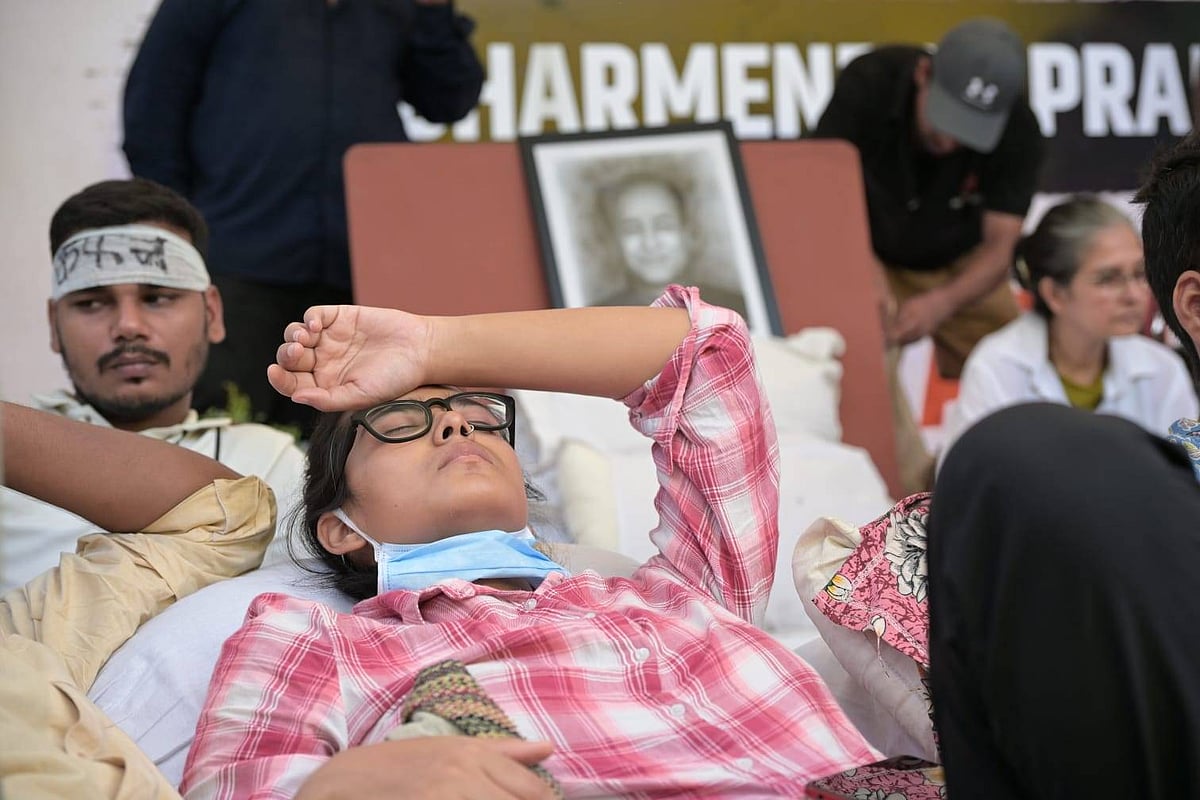 सोनम वांगचुक से साथ AISA के छात्रों को भी जबरन हटाने की हुई कोशिश, अनशन कर रही नेता ने बताई आंखों देखी (फोटो: वीपीन)