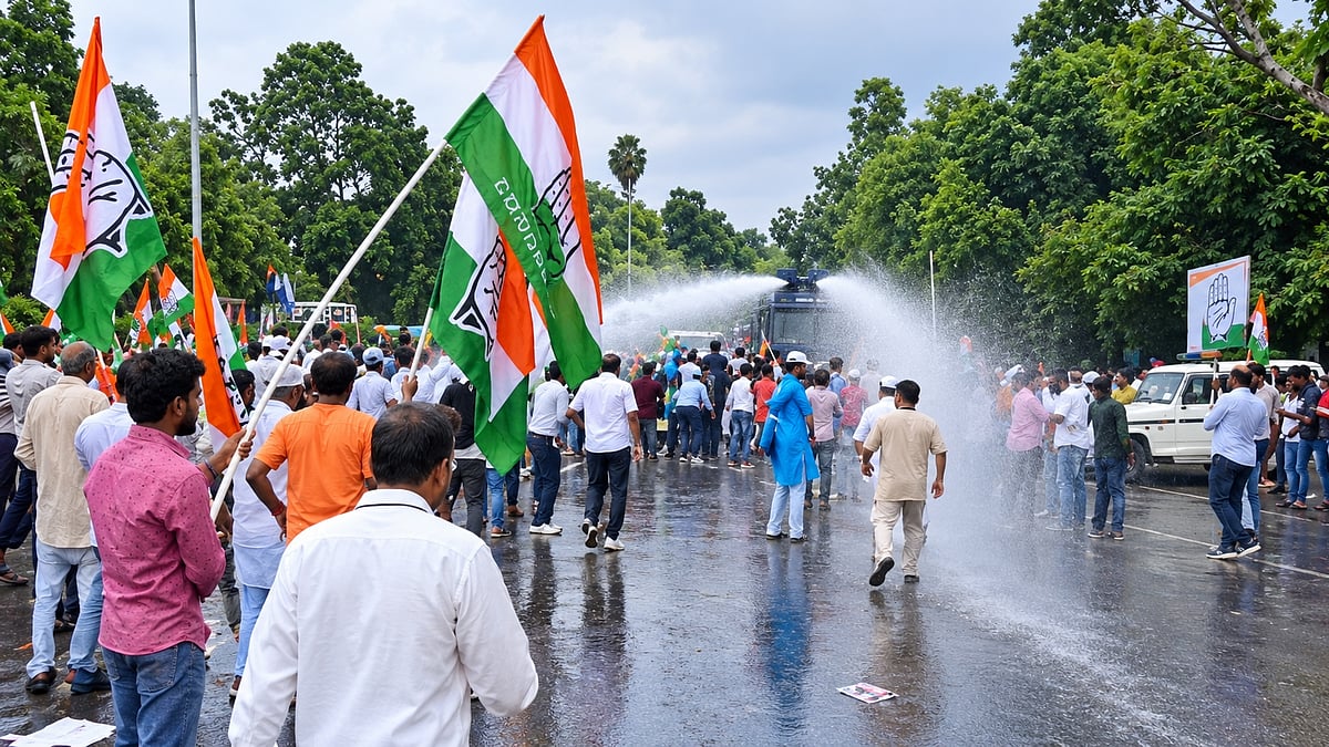 पटना में कांग्रेस का जोरदार प्रदर्शन