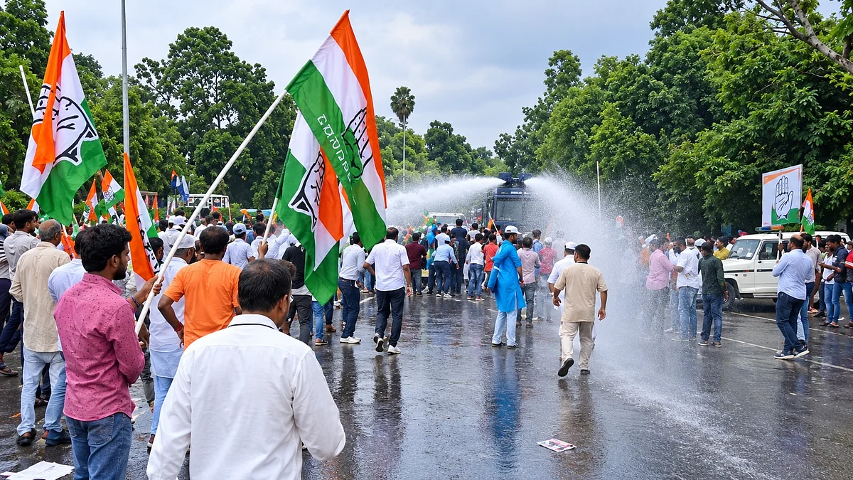 पटना में कांग्रेस का जोरदार प्रदर्शन