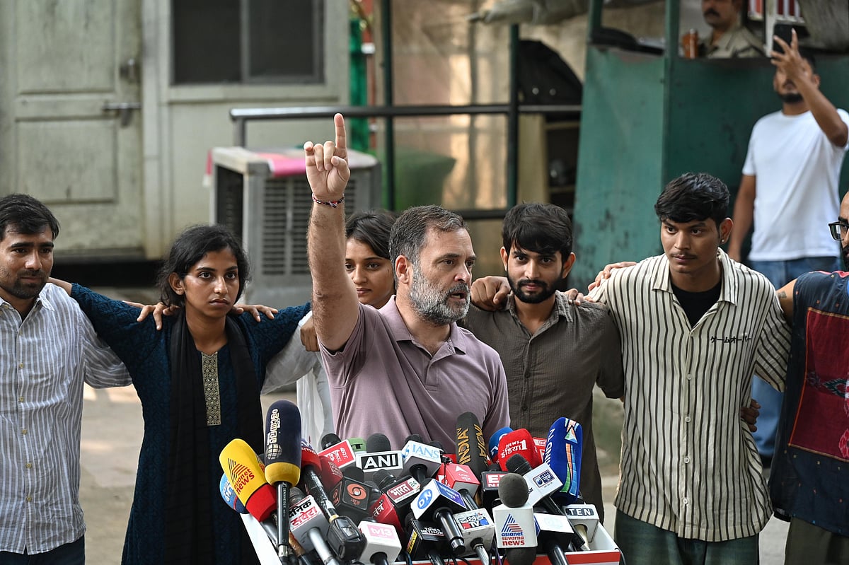 'प्रदर्शनकारियों पर दिल्ली पुलिस ने किया 'अत्याचार'', राहुल गांधी बोले- 'पीएम से लेकर सिपाही तक को सब को दिलाएंगे सजा' (फोटो: विपिन)