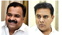 Manickam Tagore (L) and  KT Rama Rao 