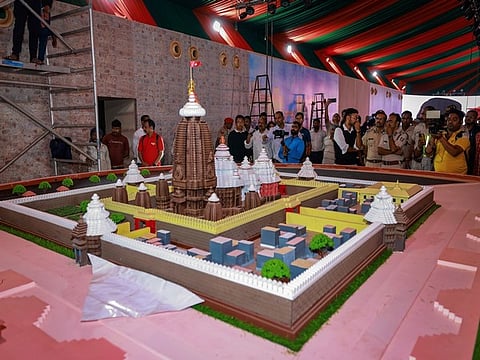 A miniature model of the Shree Jagannath Temple.