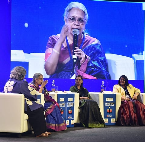 ThinkEdu 2024 -  Women in STEM: The Right Chemistry, Annapurni Subramaniam, Director, Indian Institute of Astrophysics Priya Abraham, Professor, Clinical Virology, CMC Vellore and Srimathy Kesan, Founder and CEO, Space Kidz India / Kaveree Bamzai, senior iournalist.