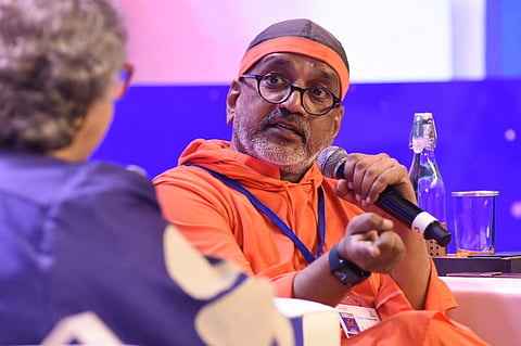 Swami Mitrananda (Express Photo | Ashwin Prasath) 