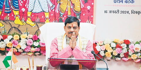 Chief minister Dr Mohan Yadav chairs a meeting in Chitrakoot.