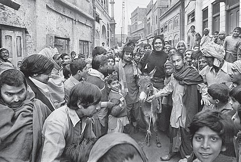 Raghu Rai at his birthplace, Jhang, Pakistan, 1977, by Saeed Naqvi