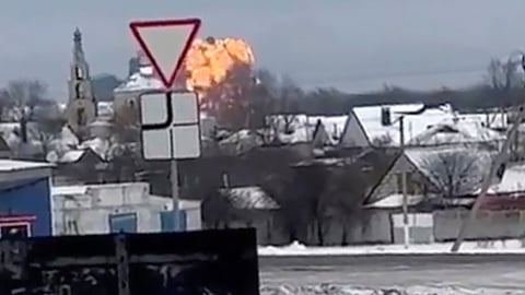 Russia says a military transport plane that was carrying 65 Ukrainian prisoners of war has crashed in a Russian region near Ukraine.