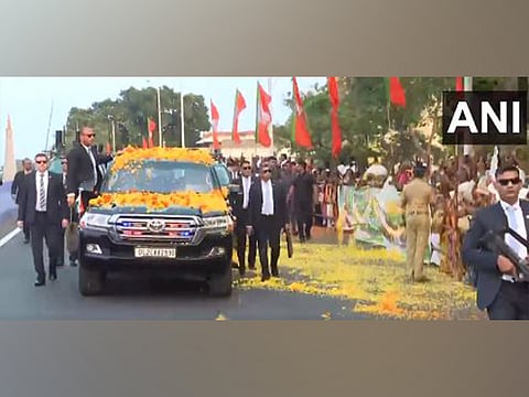 PM Modi arrives in Tamil Nadu
