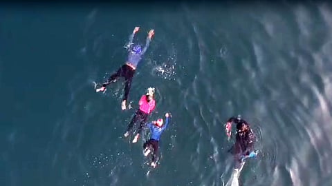 The cousins entered Assist World  Records to become the first children in the age group to make such an attempt in Bay of Bengal.