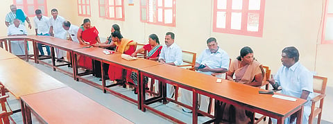 Shengottai municipality councillors of opposition parties at the council meeting on Thursday.
