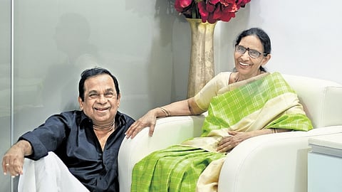Brahmanandam and his wife Lakshmi 