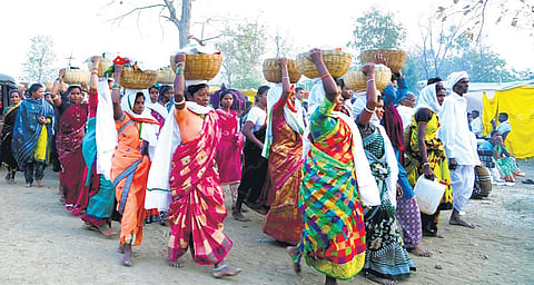 The Nagoba Jatara, which commenced on Thursday night, is the second-largest festival among the tribes.