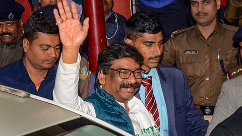 Former Jharkhand CM and JMM leader Hemant Soren. 