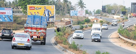 The stretch of Mysuru-Bengaluru Highway where nearly 800 trees will be axed to widen the road, as part of expressway project - 