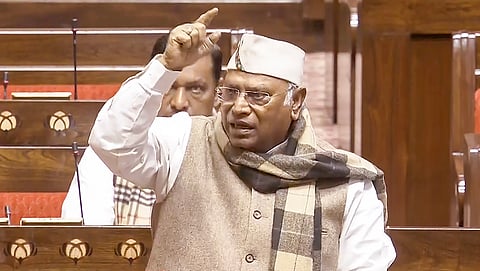 Leader of the Opposition in Rajya Sabha Mallikajun Kharge. 