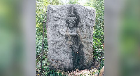 Kotravai sculpture discovered in Pilrampattu near Ulundurpet.