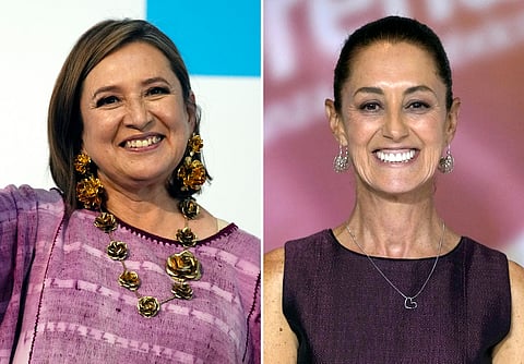 Xochitl Galvez, left, and Claudia Sheinbaum.