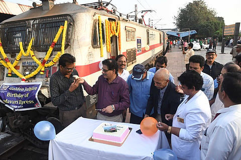 A commemorative celebration was organized at the Visakhapatnam Railway Station to honour the milestone.