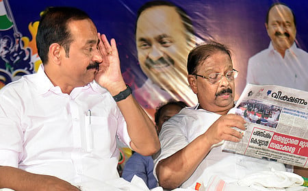 KPCC president K Sudhakaran and Opposition leader V D Satheesan 