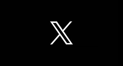 The logo of X social media platform, formerly called as Twitter
