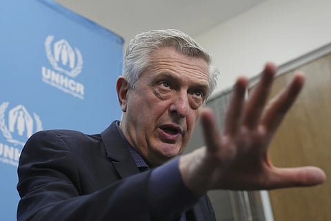 United Nations High Commissioner for Refugees (UNHCR) chief Filippo Grandi Filippo Grandi speaks to The Associated Press in Nairobi, Kenya, Monday, Feb 5, 2024.

