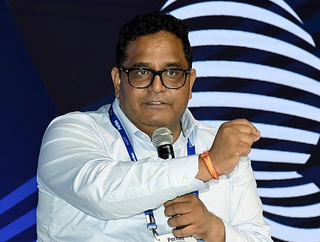 Paytm's Chief Executive Officer Vijay Shekhar Sharma addresses at Global Fintech Fest 2022, in Mumbai on Thursday. 