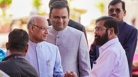 File photo of Maharashtra Governor Ramesh Bais with Chief Minister Eknath Shinde and State Assembly Speaker Rahul Narwekar.