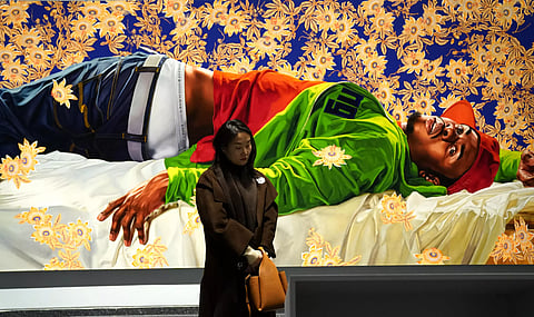 Living artists are also on view, including Kehinde Wiley, renowned for his portrait of Barack and Michelle Obama as much as for reimagining traditional Western artistic styles with African subjects. 
